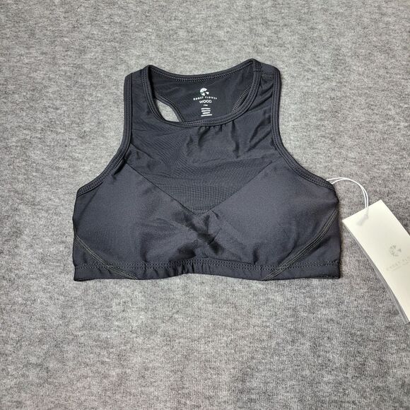 Ghost Flower  Women's Size XS Athletic Sport Bra  Black Mesh New - Picture 1 of 9